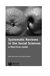 Systematic Reviews in the Social Sciences - Center for Evidence ...