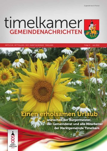 Wir gratulieren - Marktgemeinde Timelkam