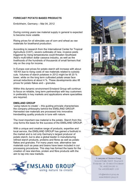 Press release - Emsland Group