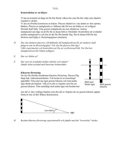 Geometrisk och fysikalisk optik Geometrisk optik