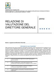 Schema relazione di Valutazione del Direttore Generale