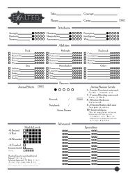 The complete character sheet - Standard - Exalted, character sheets