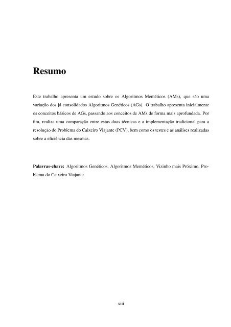 Um estudo sobre algoritmos memÃ©ticos e sua ... - INF-Unioeste