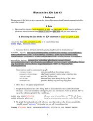 Biostatistics 209, Lab #3