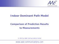 Evaluation of Indoor Dominant Path Model - AWE-Communications