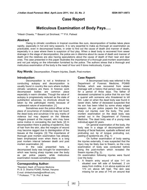 JAFM-33-2, April-June, 2011 [PDF] - forensic medicine