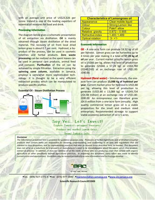 Lemon grass - Scientific Research Council