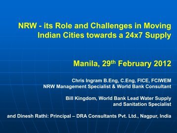 its Role and Challenges in Moving Indian Cities ... - Iwa-waterloss.org