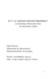 ICT en DEMATHEMATISERING? - Wiskunde - Rijksuniversiteit ...