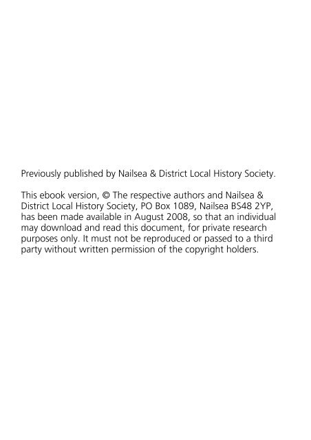 No 15 - Nailsea and District Local History Society