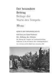 Der Beitrag der Templer - Tempelgesellschaft