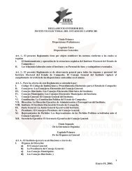 Reglamento Interior IEEC - Instituto Electoral del Estado de Campeche