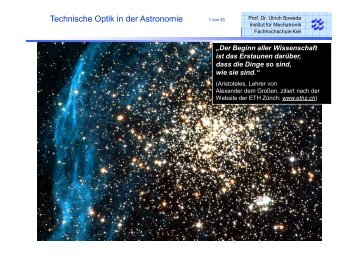 Technische Optik in der Astronomie - sowada-online home