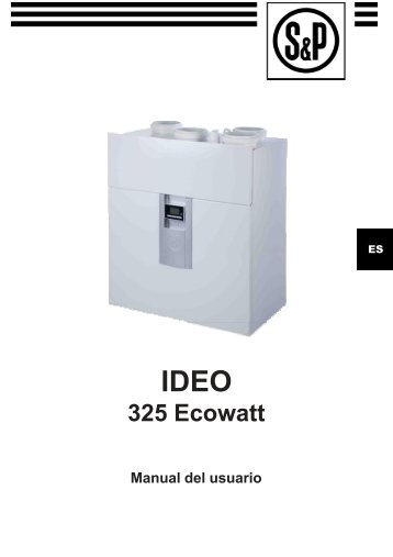 IDEO-325 ECOWATT - Manual de usuario - Soler & Palau