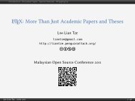 LaTeX: More Than Just Academic Papers and Theses - Lim Lian Tze