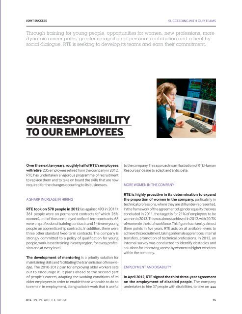 2012 Activity and sustainable development report - RTE