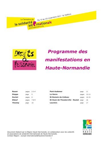 Programme rÃ©gional Haute-Normandie - La Semaine de la ...