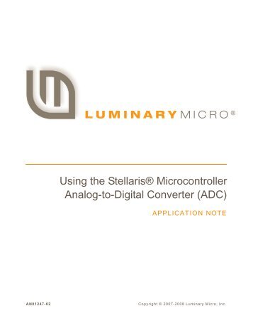 Using the Stellaris Microcontroller Analog-to-Digital Converter - Chess
