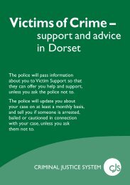 Link to download the Victims of Crime leaflet - Dorset Police