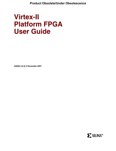 Xilinx UG002 Virtex-II Platform FPGA User Guide