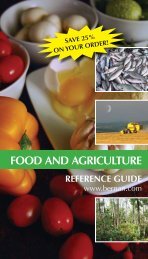 food and agriculture reference guide - Bernan