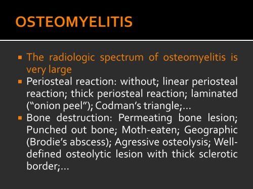 LYTIC EPIPHYSEAL LESIONS - H.U.C.