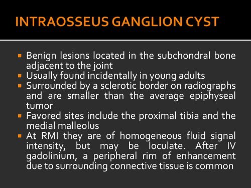 LYTIC EPIPHYSEAL LESIONS - H.U.C.