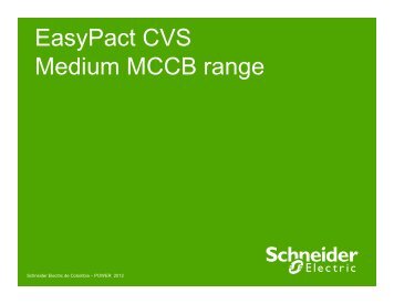 Nueva gama Easypact CVS - Schneider Electric