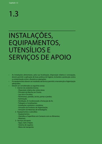 1.3 InstalaÃ§Ãµes, Equipamentos, UtensÃ­lios e ServiÃ§os de Apoio