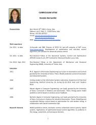 CURRICULUM VITAE Daniele Bernardini