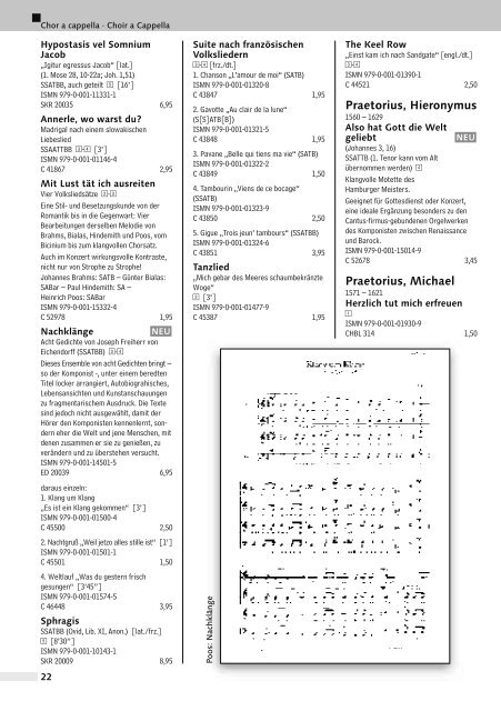 Chormusik - Schott Music