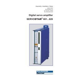 Digital servo amplifier SERVOSTAR 601...620 - Portal - Kollmorgen ...