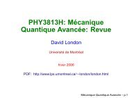 PHY3813H: Mécanique Quantique Avancée: Revue