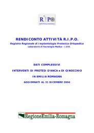 Report annuale 2004 Regione Emilia - RIPO - Cineca