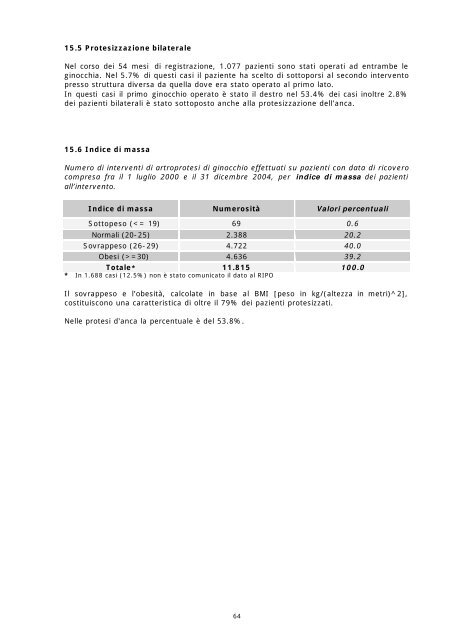 Report annuale 2004 Regione Emilia - RIPO - Cineca