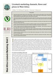 Livestock marketing channels, flows and prices - cgiar