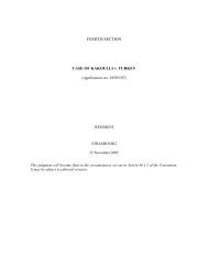 FOURTH SECTION CASE OF KAKOULLI v. TURKEY (Application ...