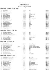 resultat 1000m herculis - asd dragonero