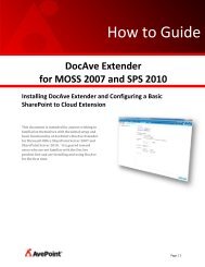 How to - Install and Configure DocAve Extender - AvePoint