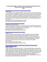 Annotated Bibliography of Online Career Development and Related ...