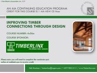 improving timber connections through design - Ron Blank ...