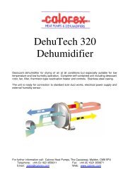 DehuTech 320 Dehumidifier - Calorex