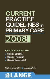 Current Practice Guidelines in Primary Care 2008 - JOHN J ...