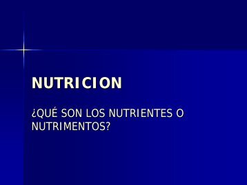 Nutrientes o Nutrimentos - eTableros