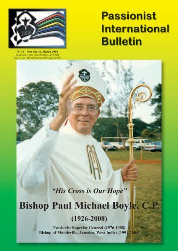 Bishop Paul Michael Boyle, C.P.