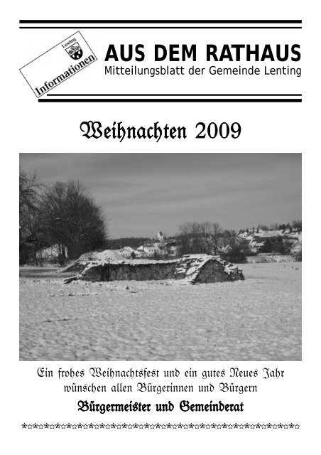 Mitteilungsblatt Lenting 2009/II