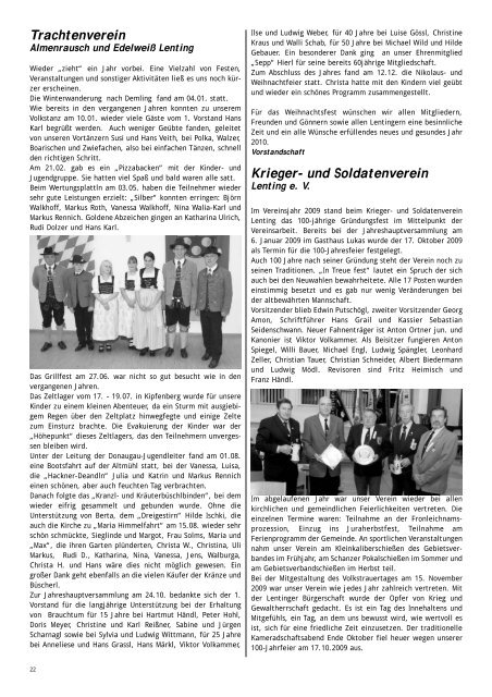 Mitteilungsblatt Lenting 2009/II