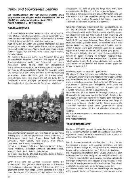 Mitteilungsblatt Lenting 2009/II