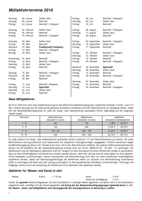 Mitteilungsblatt Lenting 2009/II