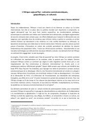 L'Afrique aujourd'hui : scénarios socioéconomiques, géopolitiques ...